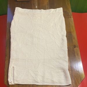 Simply Vera Vera Wang Off-White Knit Pencil Skirt